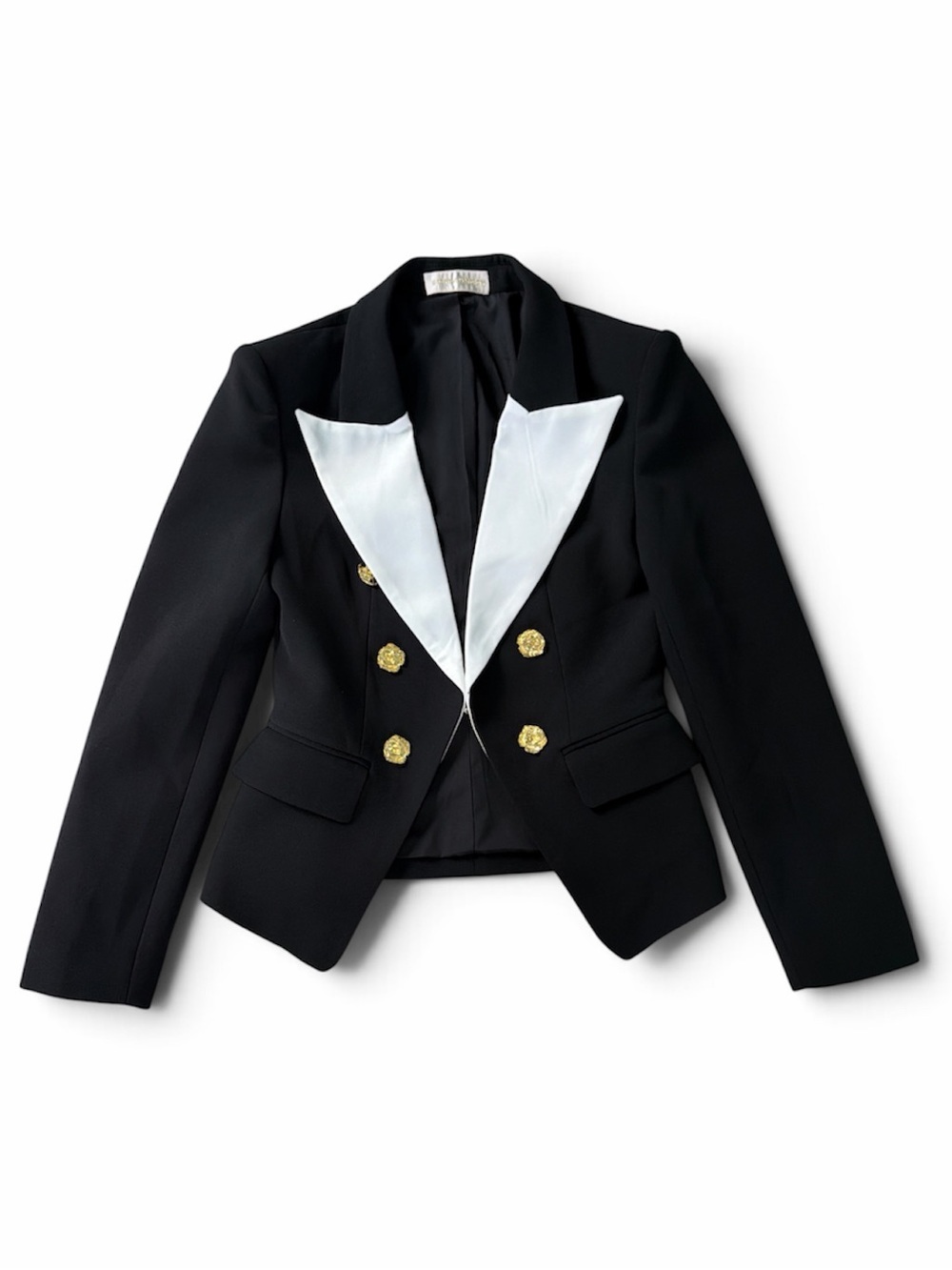 Sierra Darien Black Double Breasted Blazer Small